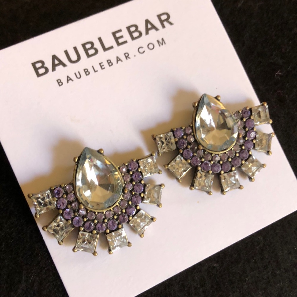 BaubleBar crystal pierced earrings .